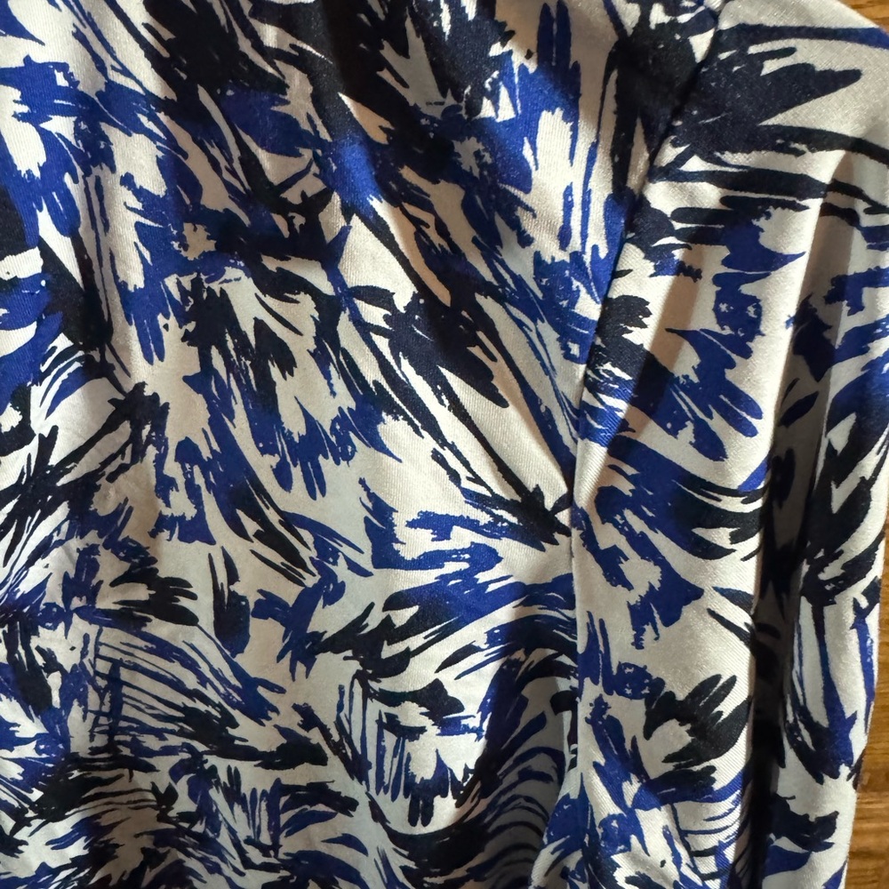 Tail Activewear Blue Black White Palmeria Print 1/4 Zip Long Sleeve Golf Top-MED - Picture 3 of 9